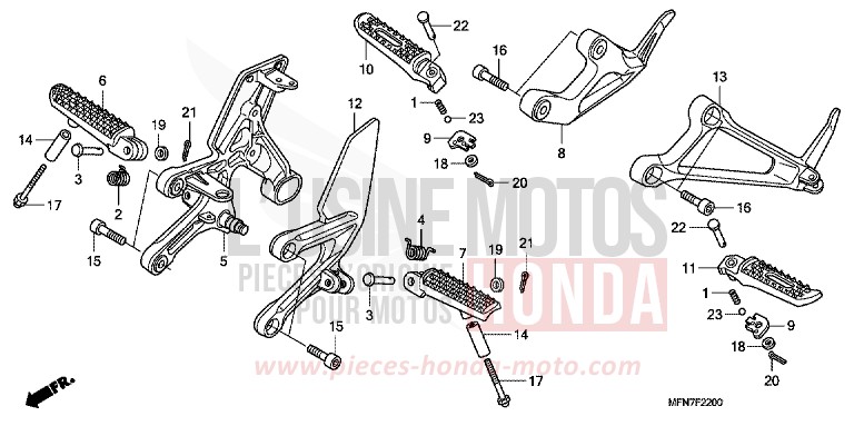 STUFE von CB1000R ABS PEARL COOL WHITE (NHA16) von 2009